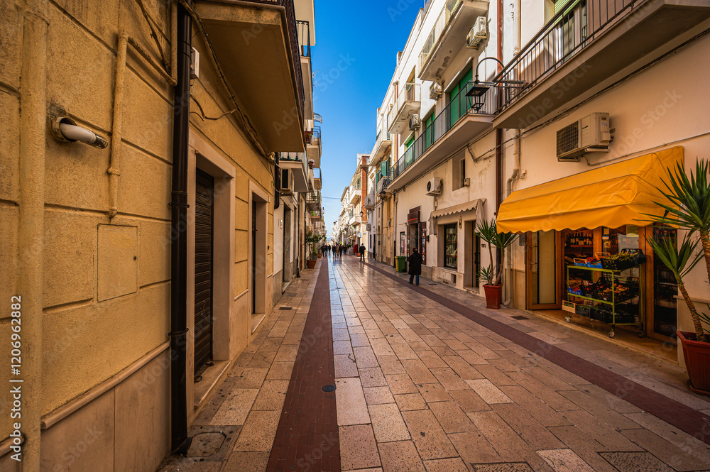 Obraz premium views of the village of Pisticci, Matera province, Italy