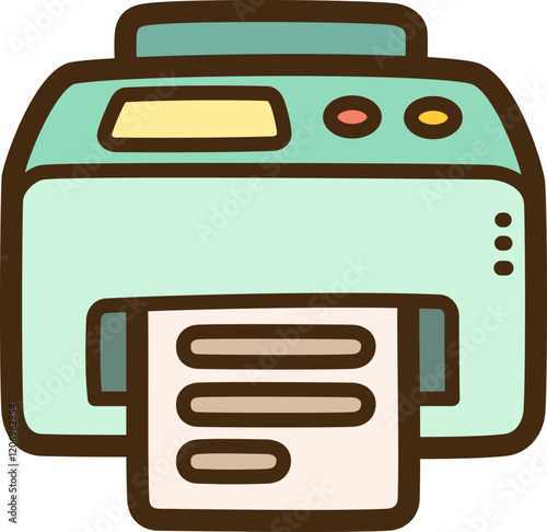 Fax vector doodle illustration and graphic