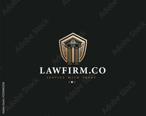 Vintage classic unique Legal and Law Firm logo template logo for justice business 