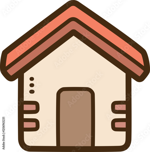 Home address vector doodle illustration and graphic