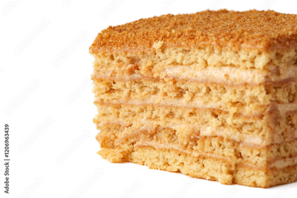 Sweet layered dessert showcases delicate texture and golden crust for a delightful treat Sweet layered dessert showcases delicate texture and golden crust for a delightful treat