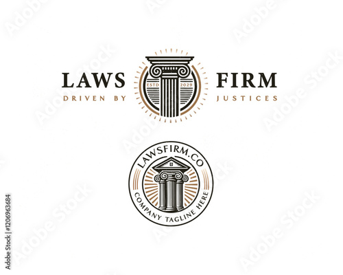 Vintage classic unique Legal and Law Firm logo template logo for justice business 