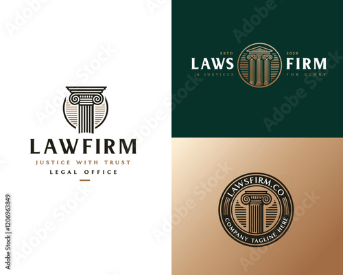 Vintage classic unique Legal and Law Firm logo template logo for justice business 