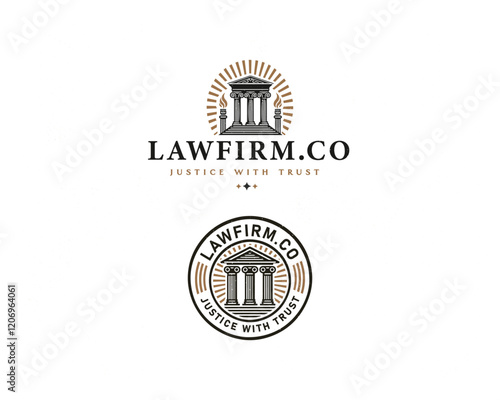 Vintage classic unique Legal and Law Firm logo template logo for justice business 