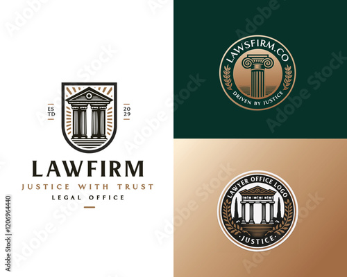 Vintage classic unique Legal and Law Firm logo template logo for justice business 