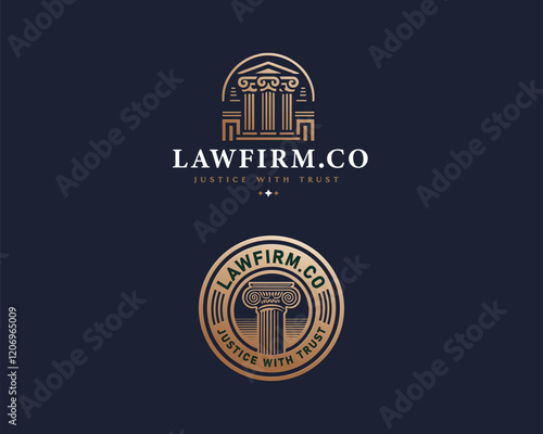 Vintage classic unique Legal and Law Firm logo template logo for justice business 