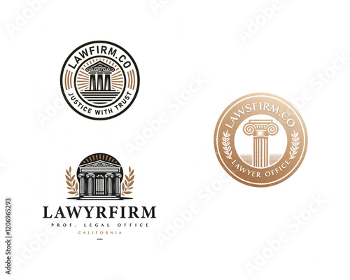 Vintage classic unique Legal and Law Firm logo template logo for justice business 