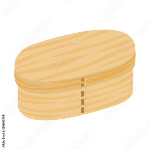 曲げわっぱ。フラットなベクターイラスト。
Magewappa. Flat vector illustration.