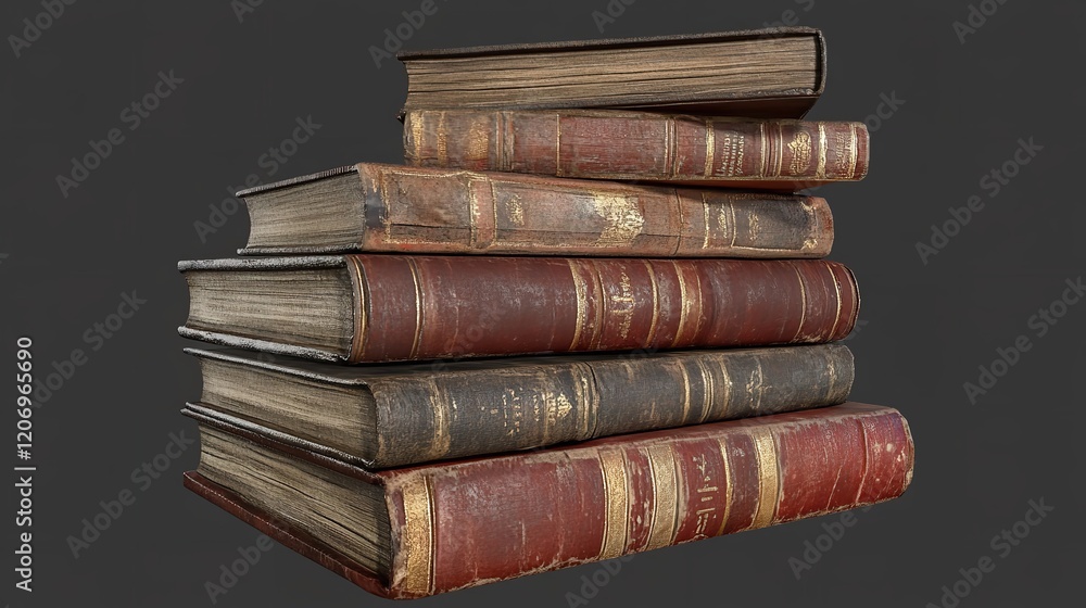 Antique Book Stack: History and Knowledge Antique Book Stack: History and Knowledge