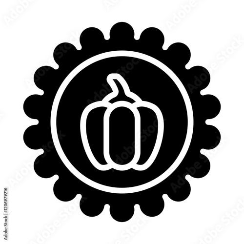 Badge Paprika Solid Icon