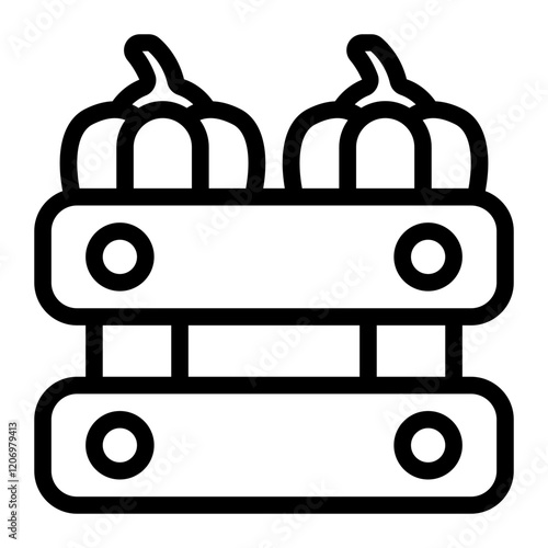Basket Paprika Line Icon