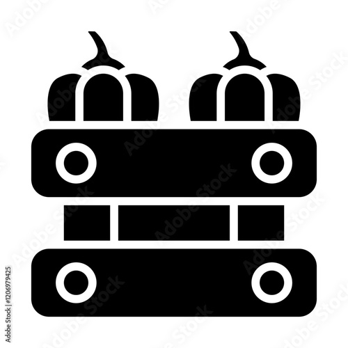 Basket Paprika Solid Icon