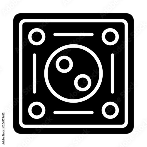 Carrom Board Solid Icon