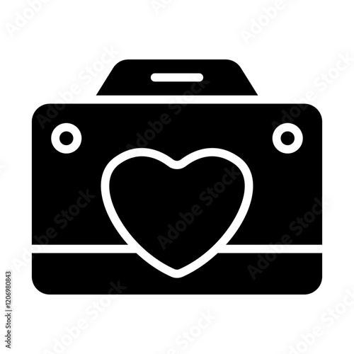 Camera Love Solid Icon