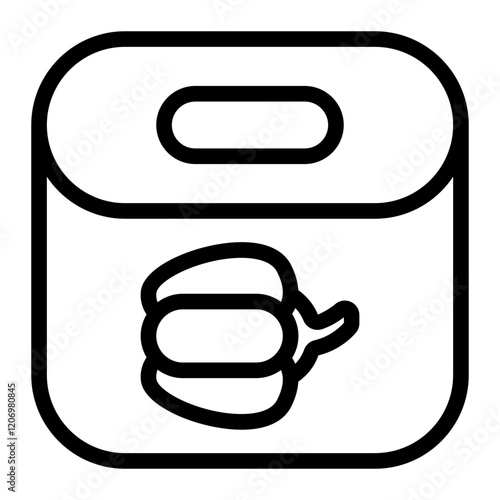 Can Paprika Line Icon