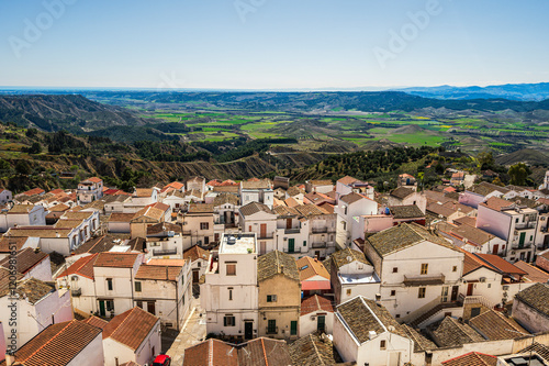views of the village of Pisticci, Matera province, Italy