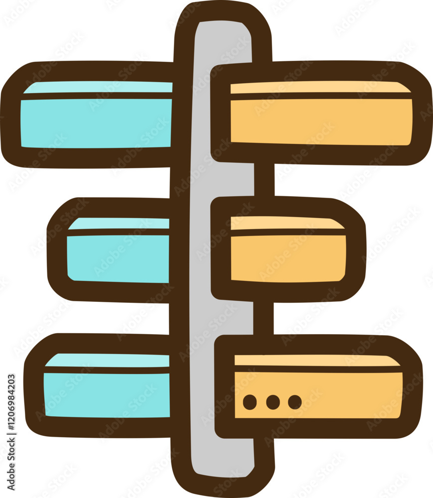 Vertical gantt chart vector doodle illustration and graphic Vertical gantt chart vector doodle illustration and graphic