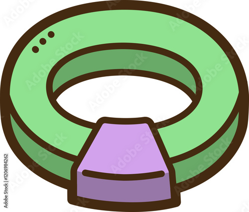 Multilevel donut chart vector doodle illustration and graphic