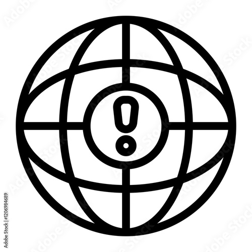 Internet Fake Line Icon