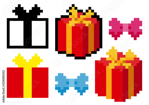 プレゼントボックスのドット絵セット
