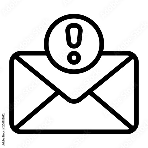 Mail Fake Line Icon