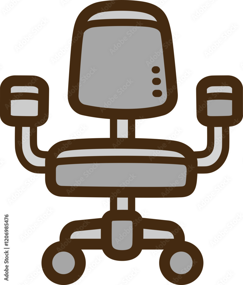 Task chair vector doodle illustration and graphic Task chair vector doodle illustration and graphic