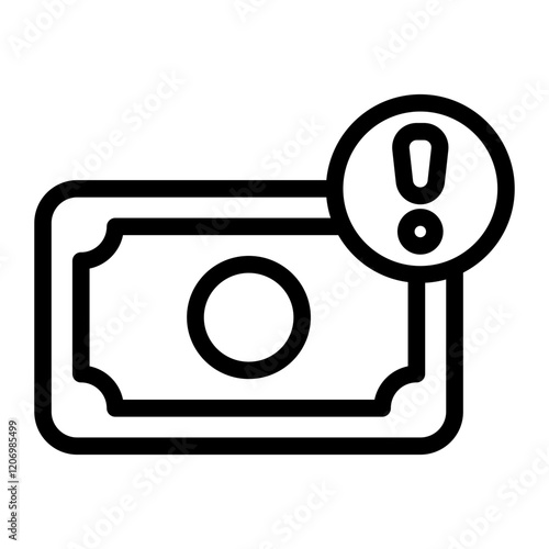 Money Fake Line Icon