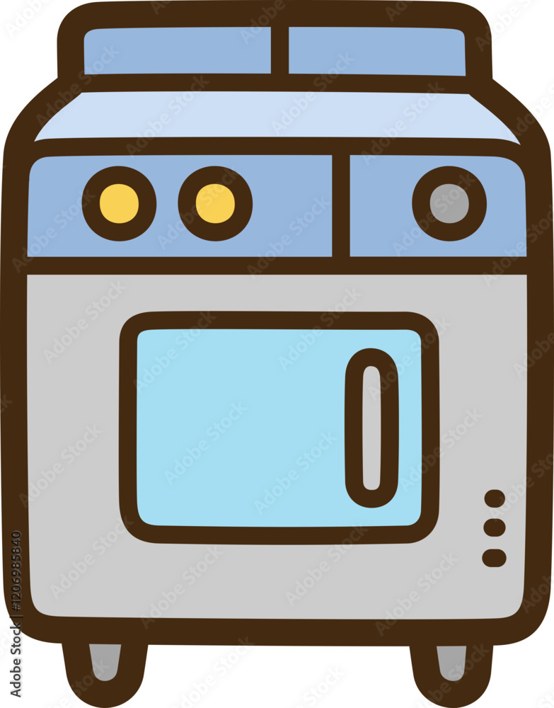 Kitchen range vector doodle illustration and graphic Kitchen range vector doodle illustration and graphic