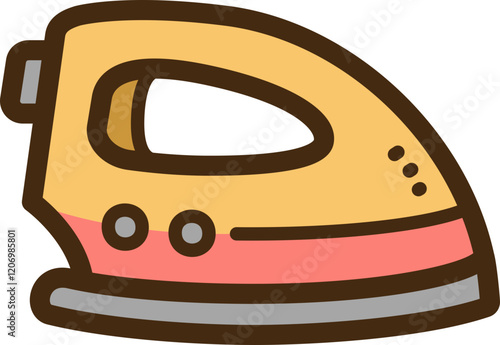 Clothes iron vector doodle illustration and graphic