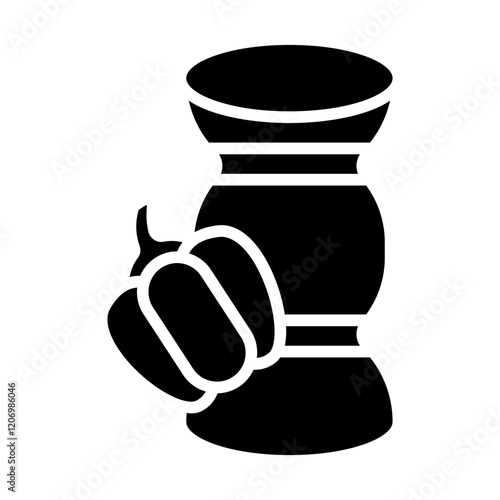 Paprika Powder Solid Icon
