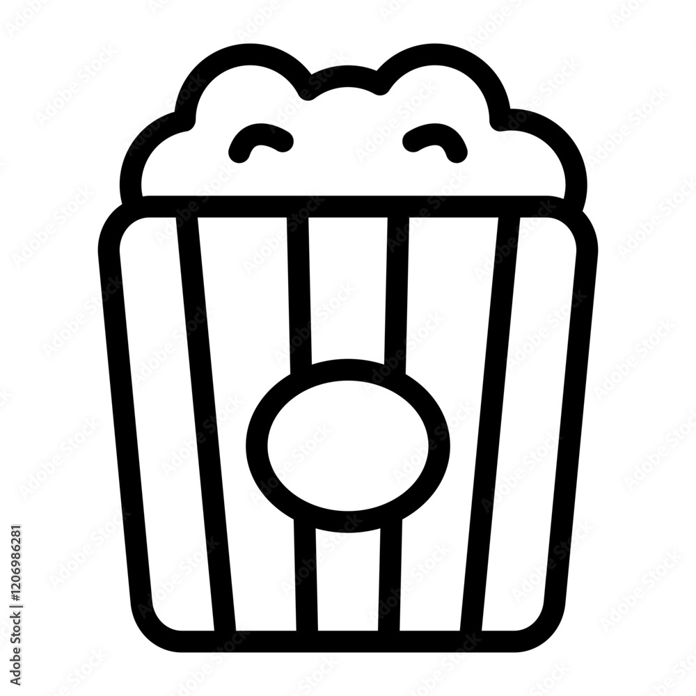 Popcorn Line Icon Popcorn Line Icon