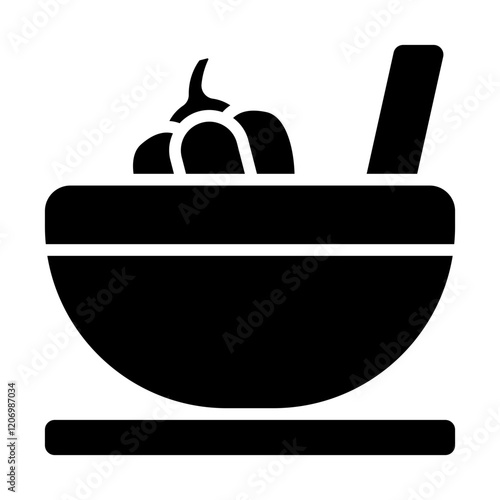 Soup Paprika Solid Icon
