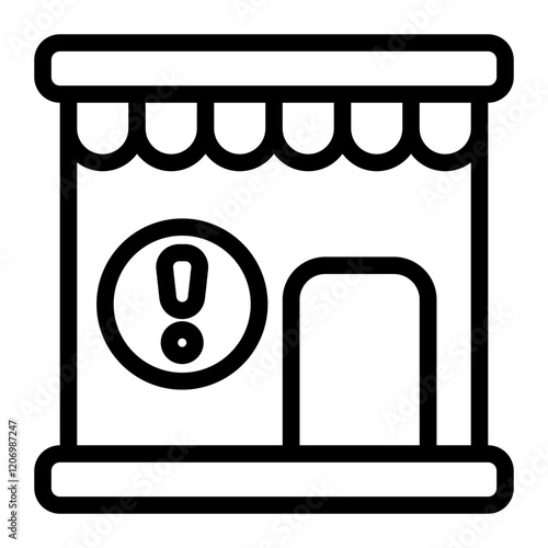 Store Fake Line Icon