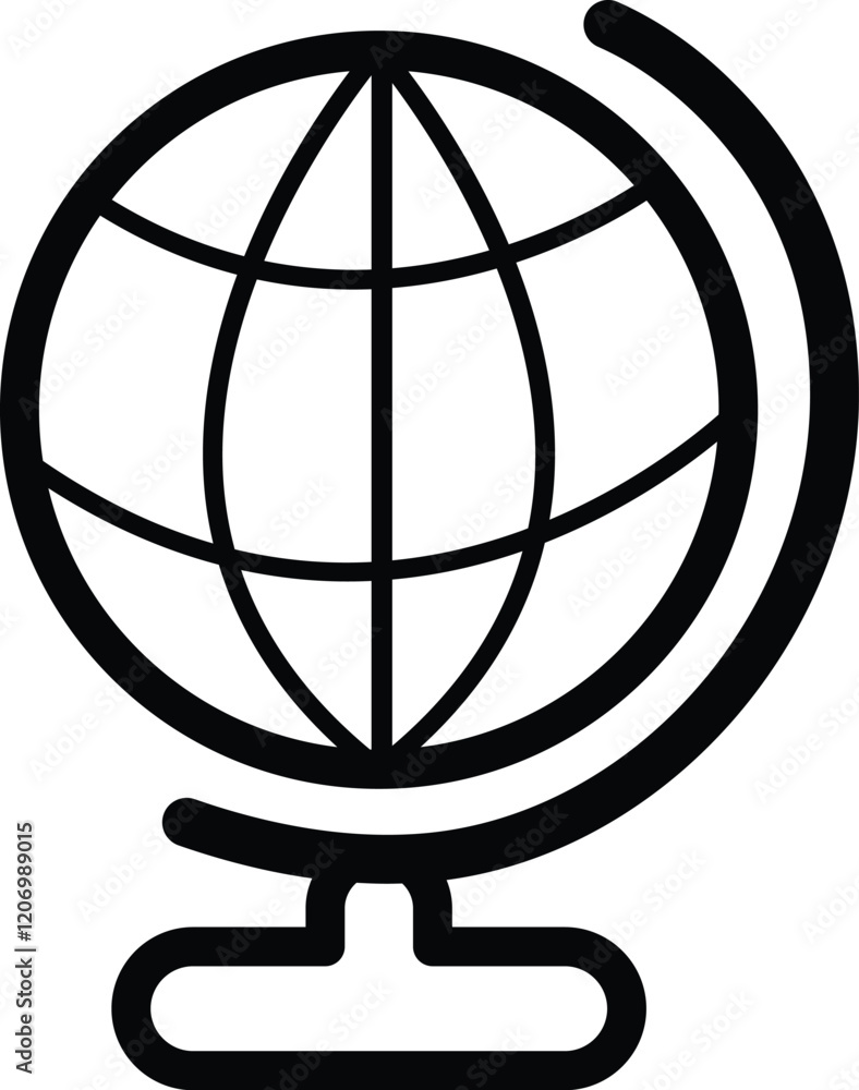 Obraz premium world map black silhouette for Desk