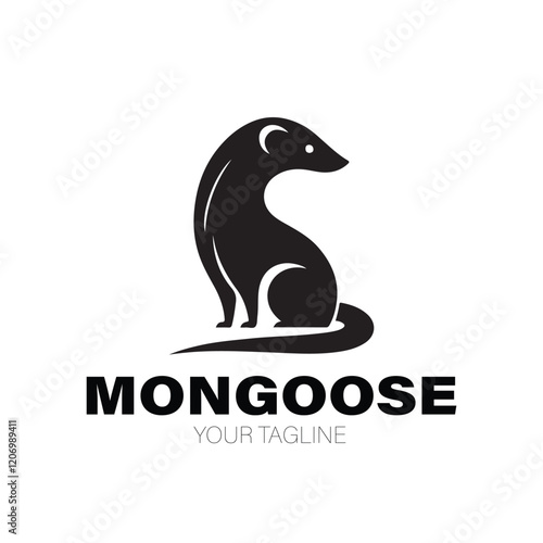 Mongoose Logo. Mongoose Logo Design. Mongoose Logo Brand. Mongoose Logo Vector Design Isolated on White Background