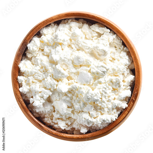 Wallpaper Mural カッテージチーズ。白背景。（cottage cheese on white background）
 Torontodigital.ca
