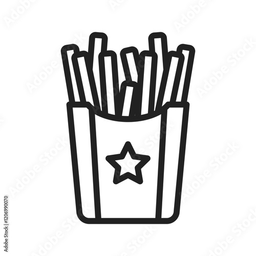French Fries icon vector image. Suitable for mobile apps, web apps and print media.