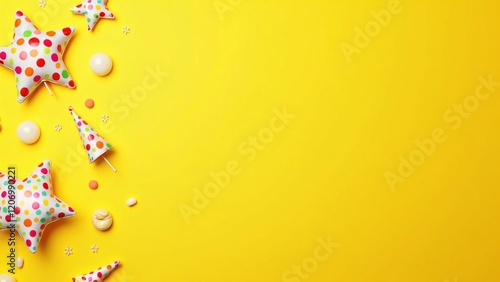 Minimalist Yellow Birthday Background