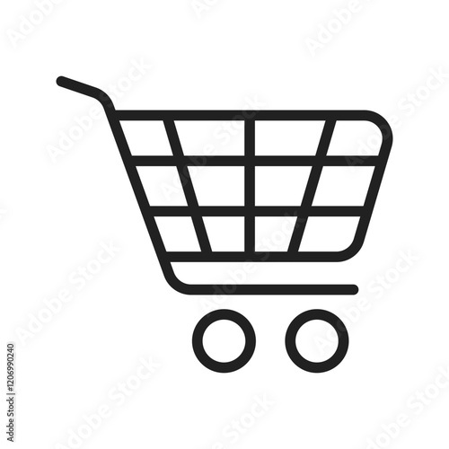 Shopping Cart icon vector image. Suitable for mobile apps, web apps and print media.