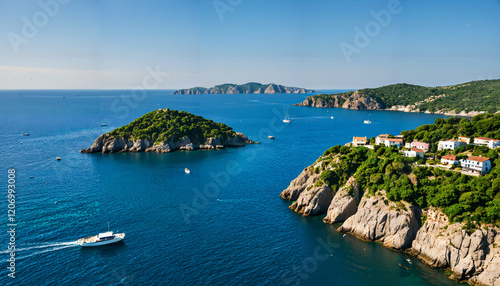 Vue panoramique sur la mer Adriatique photo