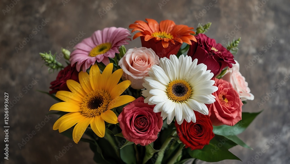 Bunch of flowers . A colourful bouquet of various flowers