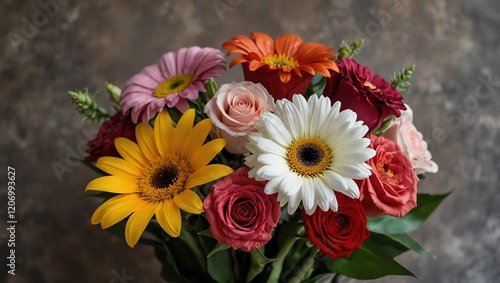 Obraz na płótnie Bunch of flowers . A colourful bouquet of various flowers w salonie