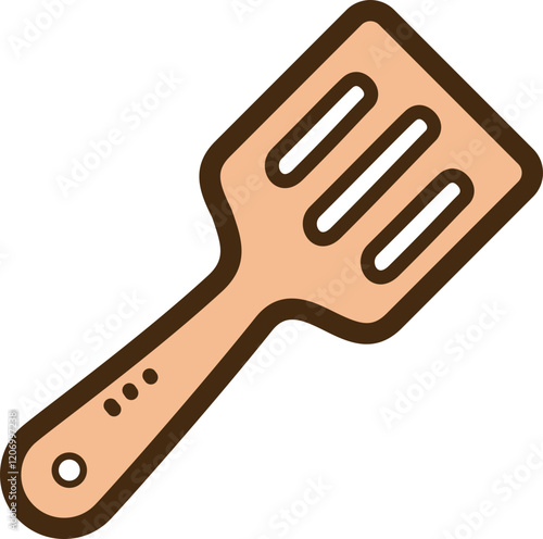 Slotted spatula vector doodle illustration and graphic