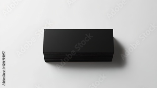 Professional Blank Business Cards Stack: Top View of Customizable Templates on White Background. Clean, Minimalist Design for Corporate Branding, Marketing Materials, and Personal Networking with Ampl