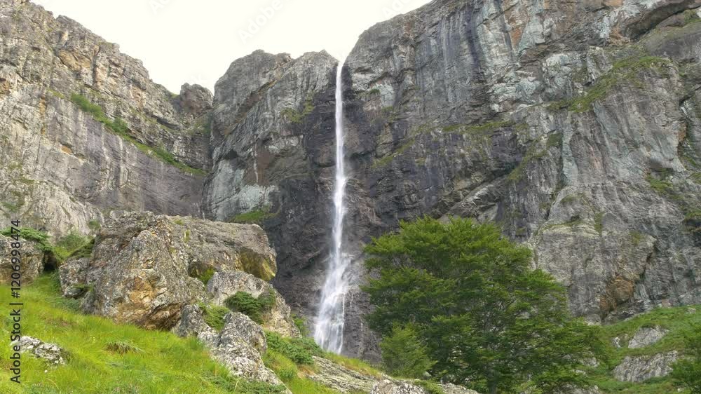 The Raisko Praskalo waterfall is the highest in Bulgaria. Located near Botev Peak and Kalofer town in Central Balkan National Park. Water from melted snow flows down the rocks. Paradise waterfall. The Raisko Praskalo waterfall is the highest in Bulgaria. Located near Botev Peak and Kalofer town in Central Balkan National Park. Water from melted snow flows down the rocks. Paradise waterfall.