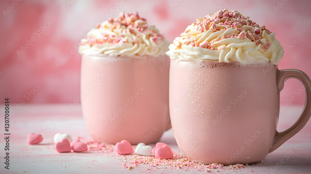 custom made wallpaper toronto digitalA Valentine's Day hot chocolate bar setup with heart-shaped marshmallows