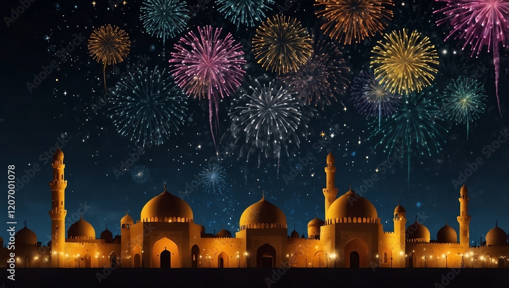 mosque at night