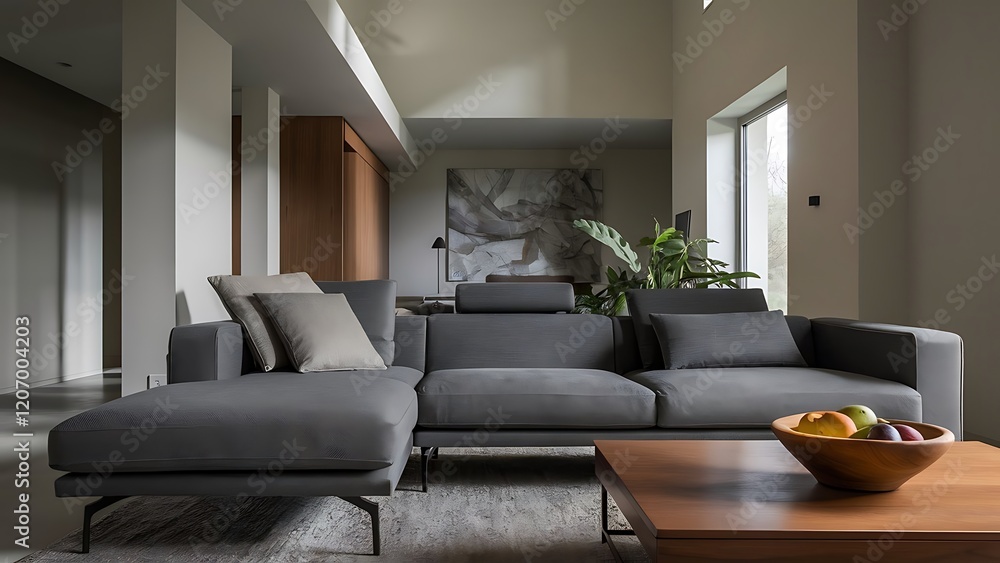 Fototapeta premium Modern living room with sofa