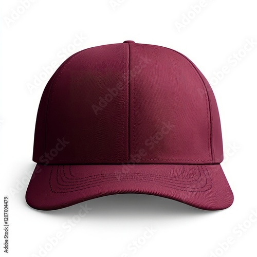 realistic high quality Maroon snapback mockup isolated photo