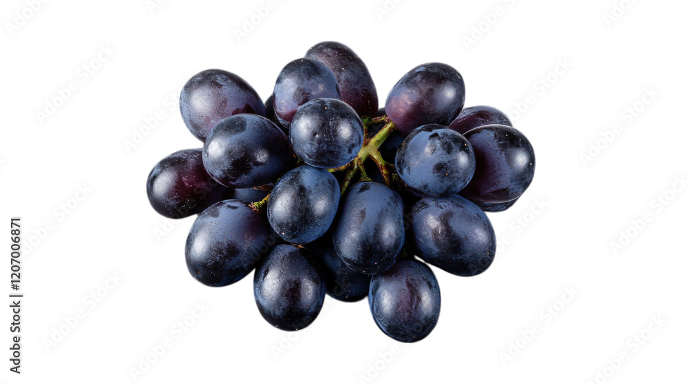fresh black grapes isolated on transparent background fresh black grapes isolated on transparent background